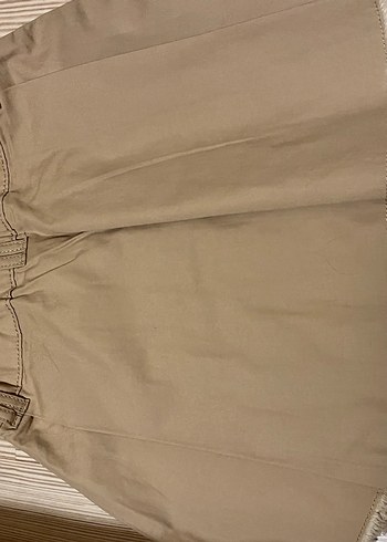 Bej Midi Keten kız çocuk pantolon - Görsel 2