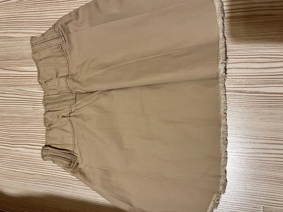 Bej Midi Keten kız çocuk pantolon - Görsel 2