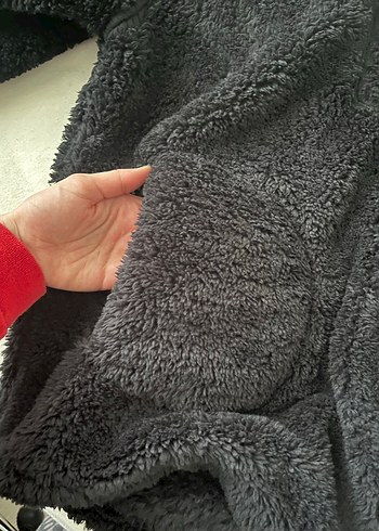 Siyah Fermuarlı Kadın Polar Ceket - Görsel 3