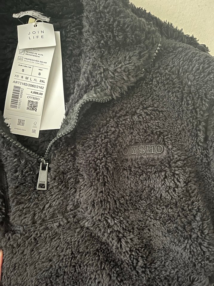 Siyah Fermuarlı Kadın Polar Ceket - Görsel 5