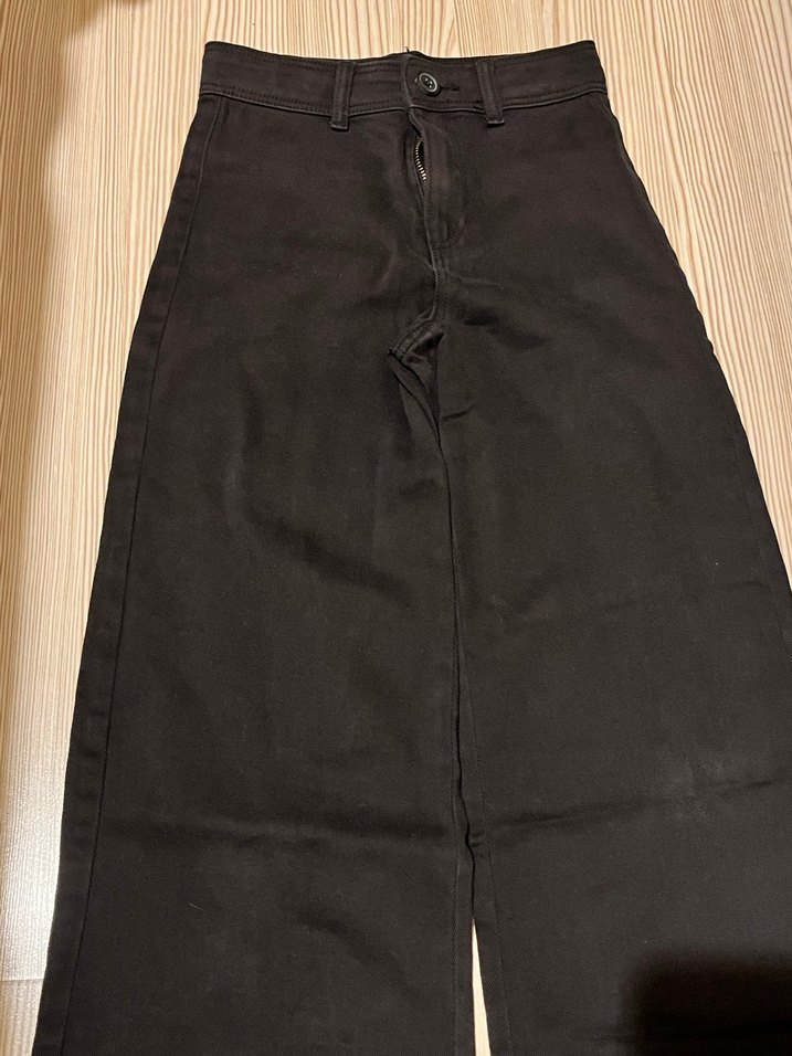 Düğmeli Siyah 8-9 yaş kız çocuk Kot Pantolon - Görsel 5