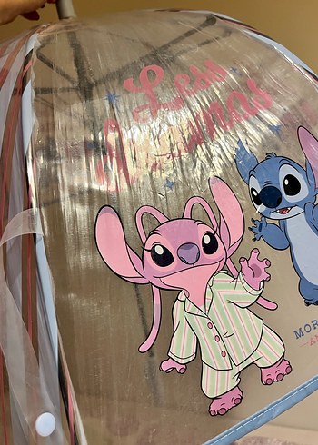 Pembe stich çocuk Şemsiye - Görsel 2