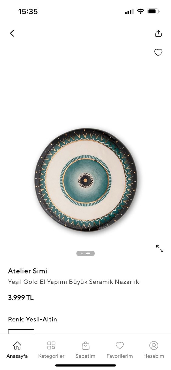 Ateiler Simi 
Mavi Desenli Yuvarlak nazarlık/ateiler simi - Görsel 4