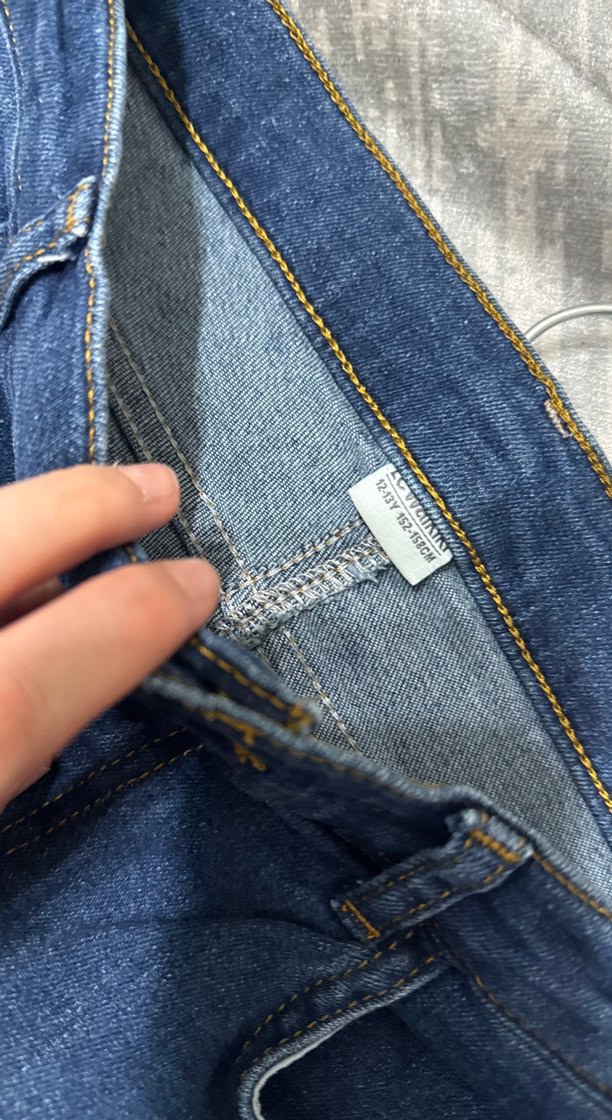 LCW Mavi Düğmeli Normal Boy Denim Kadın Pantolon - Görsel 2
