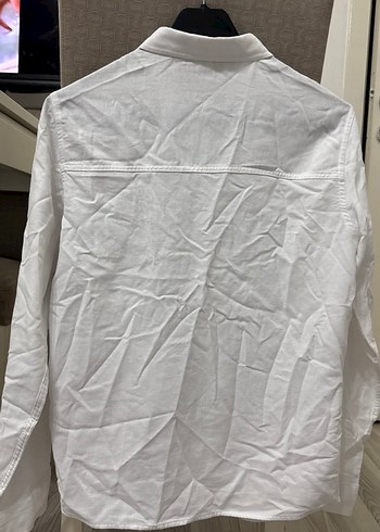 Defacto Beyaz Keten Uzun Kollu Çocuk Gömlek - Görsel 3