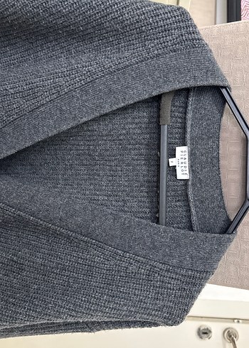 Orijinal CLAUDIE POERLOT Gri Örgü Kadın Hırka - Görsel 2