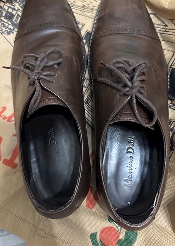 Orijinal Massimo Dutti Kahverengi Deri Erkek Klasik Ayakkabı - Görsel 3