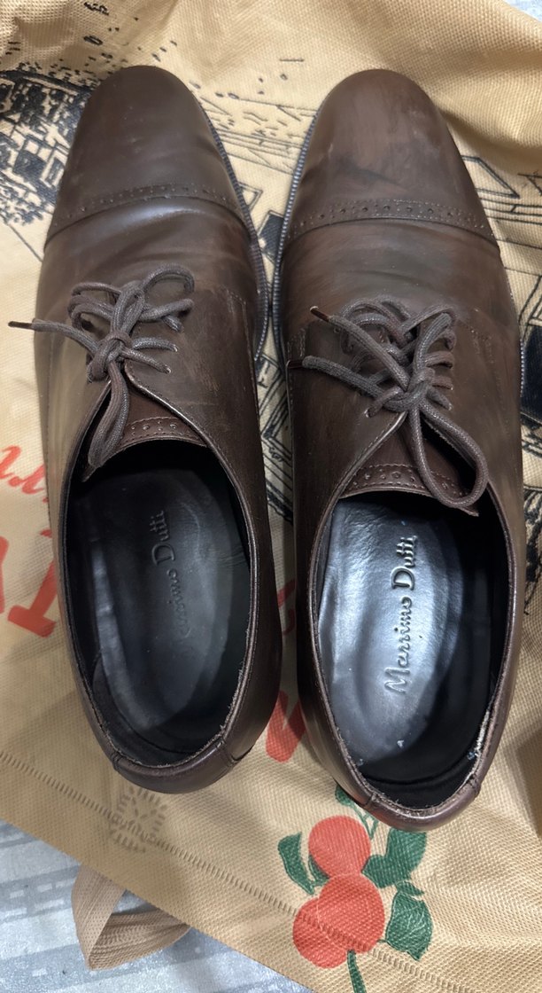 Orijinal Massimo Dutti Kahverengi Deri Erkek Klasik Ayakkabı - Görsel 3