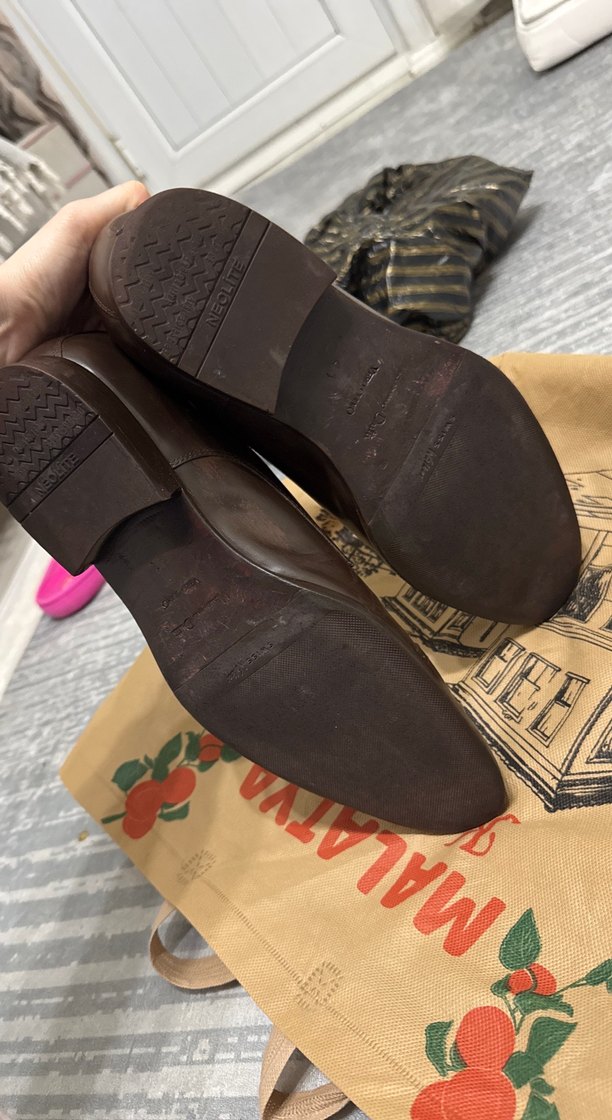 Orijinal Massimo Dutti Kahverengi Deri Erkek Klasik Ayakkabı - Görsel 5