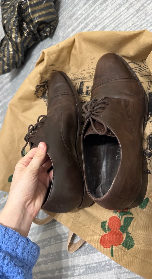 Orijinal Massimo Dutti Kahverengi Deri Erkek Klasik Ayakkabı - Görsel 2