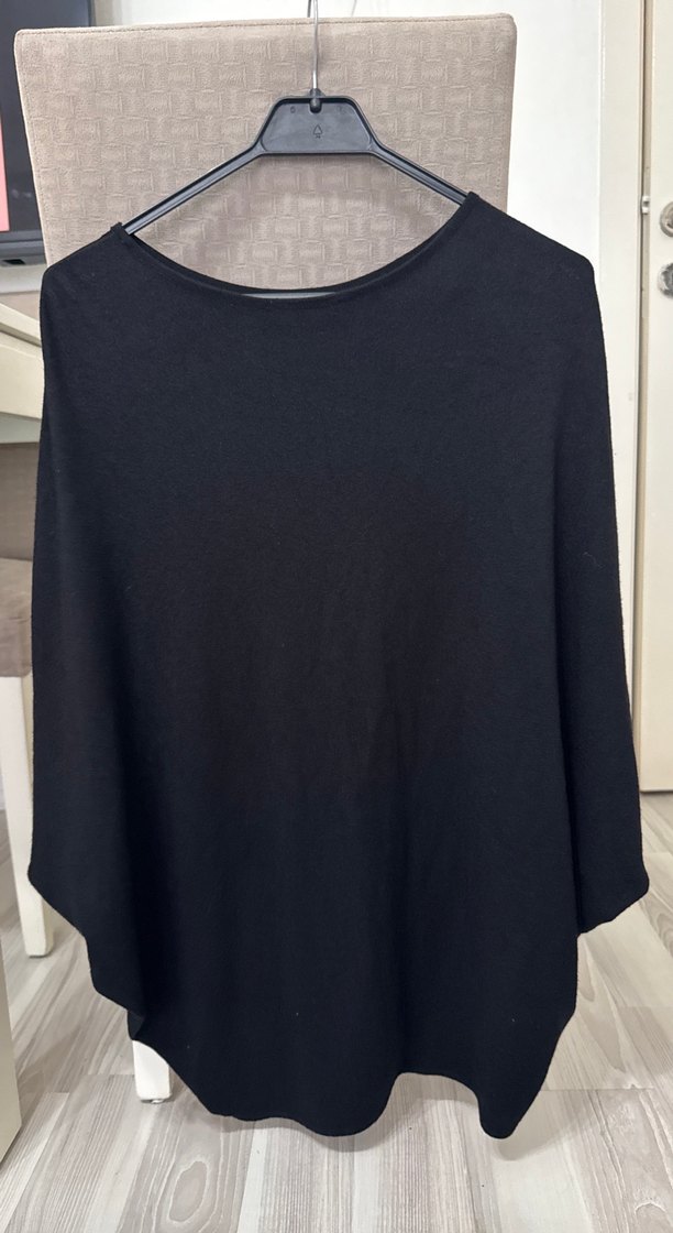 Orijinal Vakko Uzun Kollu Siyah Gotik Bluz - Görsel 4