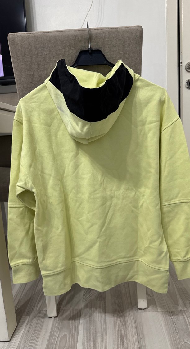 Orijinal Zara Sarı Kapüşonlu Kemerli çocuk sweatshirt - Görsel 2