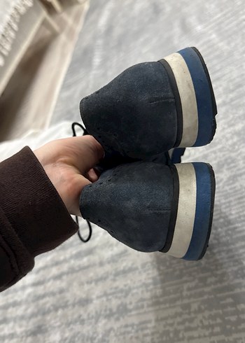 Orijinal PRADA lacivert Süet Düğmeli Erkek Klasik Ayakkabı - Görsel 5