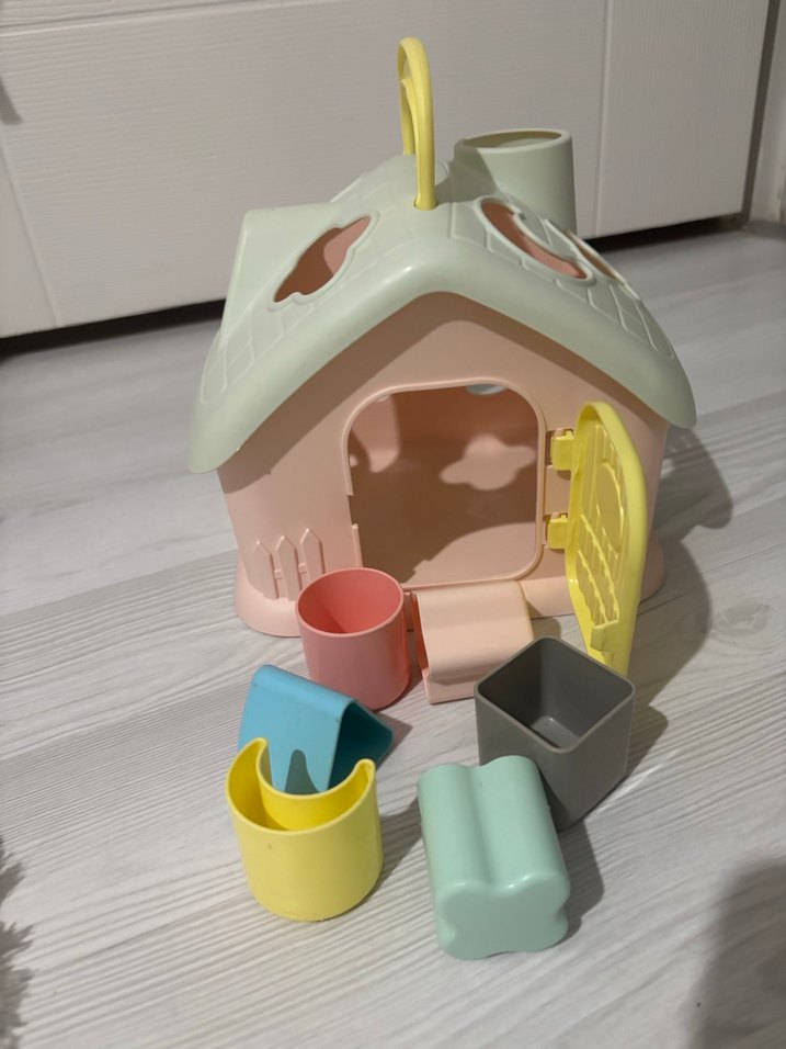 Pastel Pembe Plastik Oyuncak Ev - Görsel 3