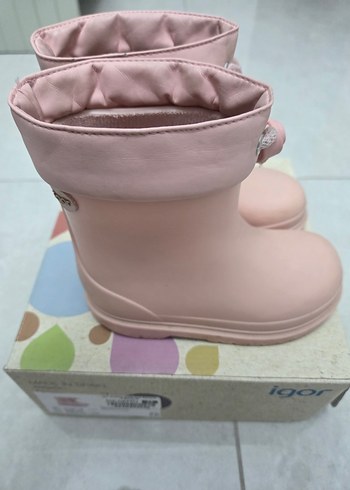26 Beden pembe Renk Kız Çocuk Pembe Lastik Bot