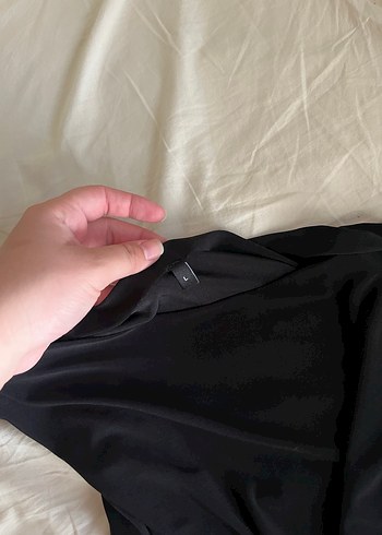 Siyah V Yaka Kolsuz Uzun Elbise - Görsel 4