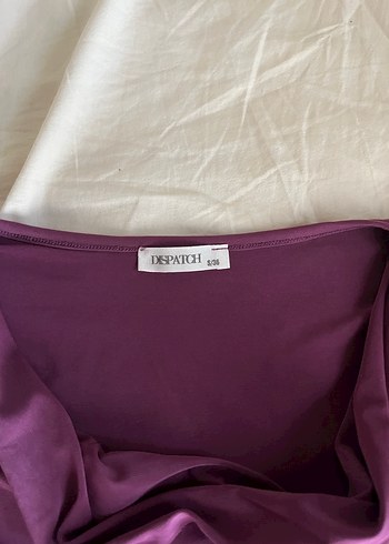 Mor Drapeli Kayık Yaka Kadın Bluz - Görsel 3