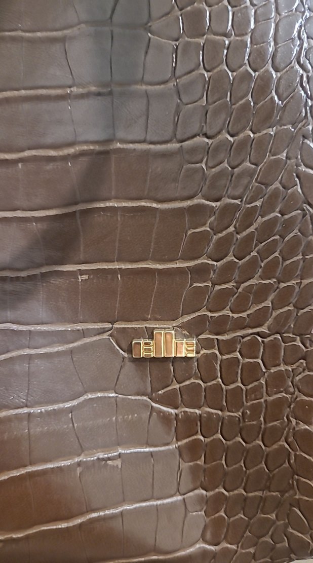 Kahverengi Deri Yılan Desenli Kadın Çanta - Görsel 4