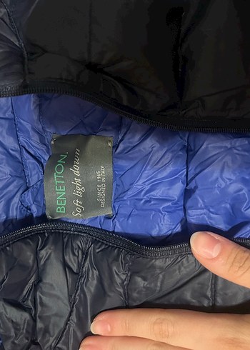 m Beden lacivert Renk benetton Lacivert Slim Fit kaz tüyü Yelek