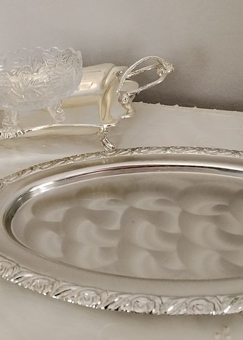 Modern Klasik Parlak Beyaz tepsiler - Görsel 2