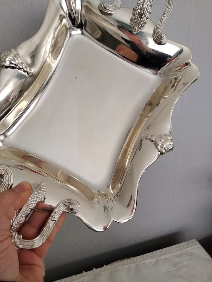 Modern Klasik Parlak Beyaz tepsiler - Görsel 5