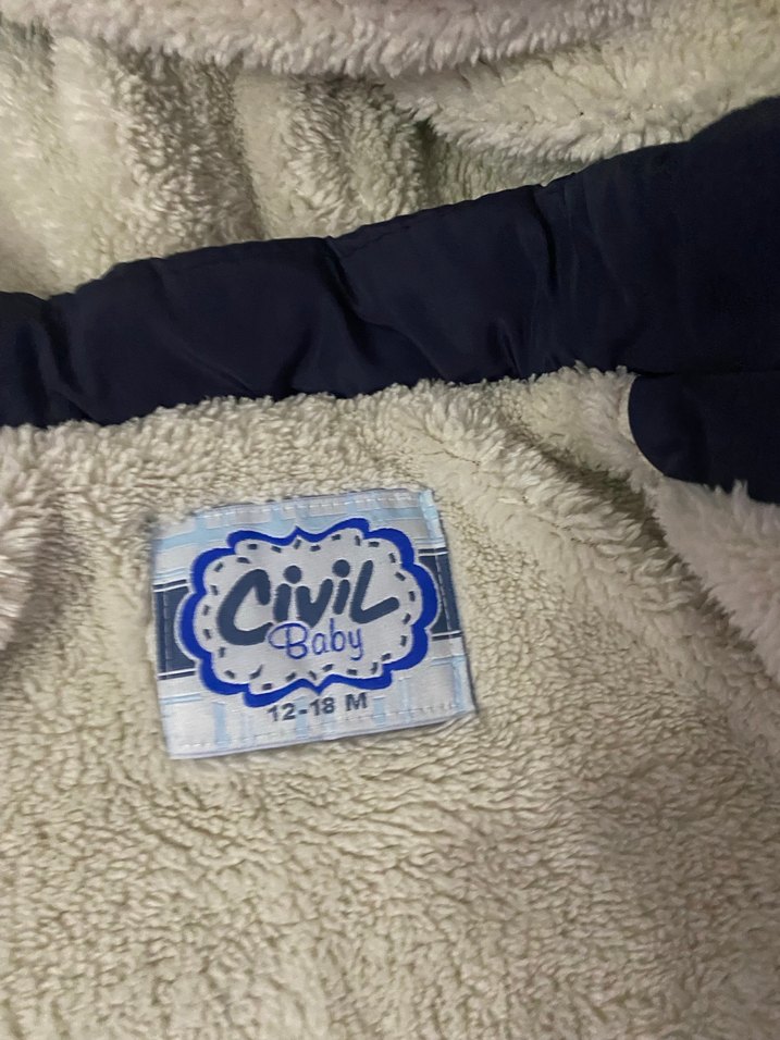 Koyu Mavi Erkek Çocuk Kürklü Kapüşonlu Mont - Görsel 5