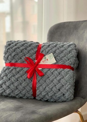 Gri Örgü Çocuk Battaniyesi - Görsel 3