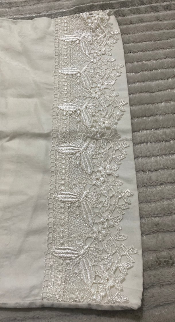 Nakışlı Beyaz Yastık Kılıfı bebek - Görsel 2