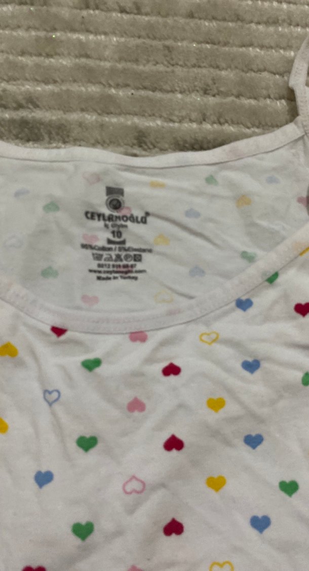 Çok Renkli Desenli Kız Çocuk Atlet - Görsel 3