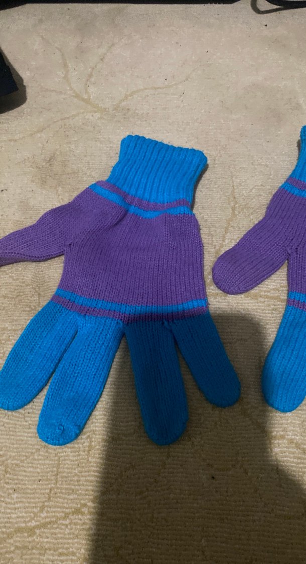 Kız Çocuk Renkli Triko Eldiven - Görsel 2