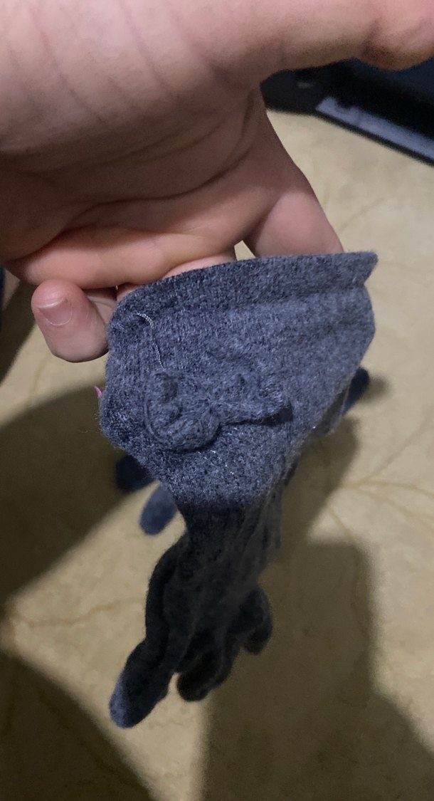 Mavi Örgü Kadın Eldivenleri - Görsel 2