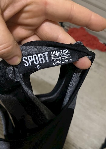 Kadın Siyah Gri Kemerli spor  Uzun Tulum - Görsel 8