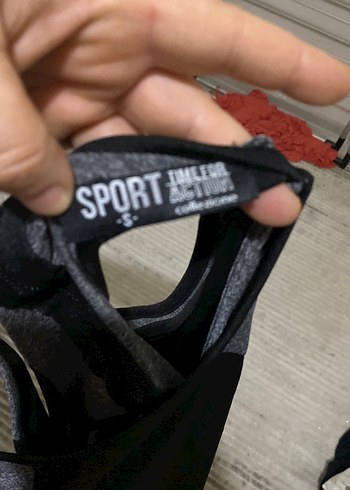 Kadın Siyah Gri Kemerli spor  Uzun Tulum - Görsel 7