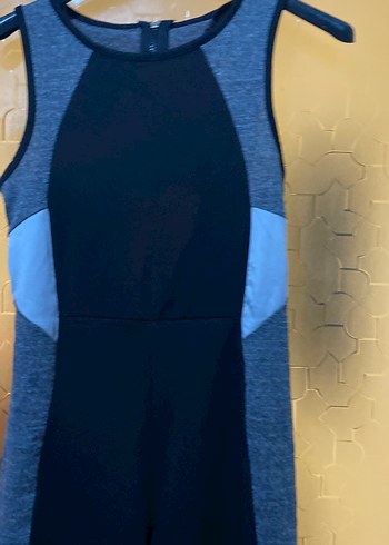 Kadın Siyah Gri Kemerli spor  Uzun Tulum - Görsel 4