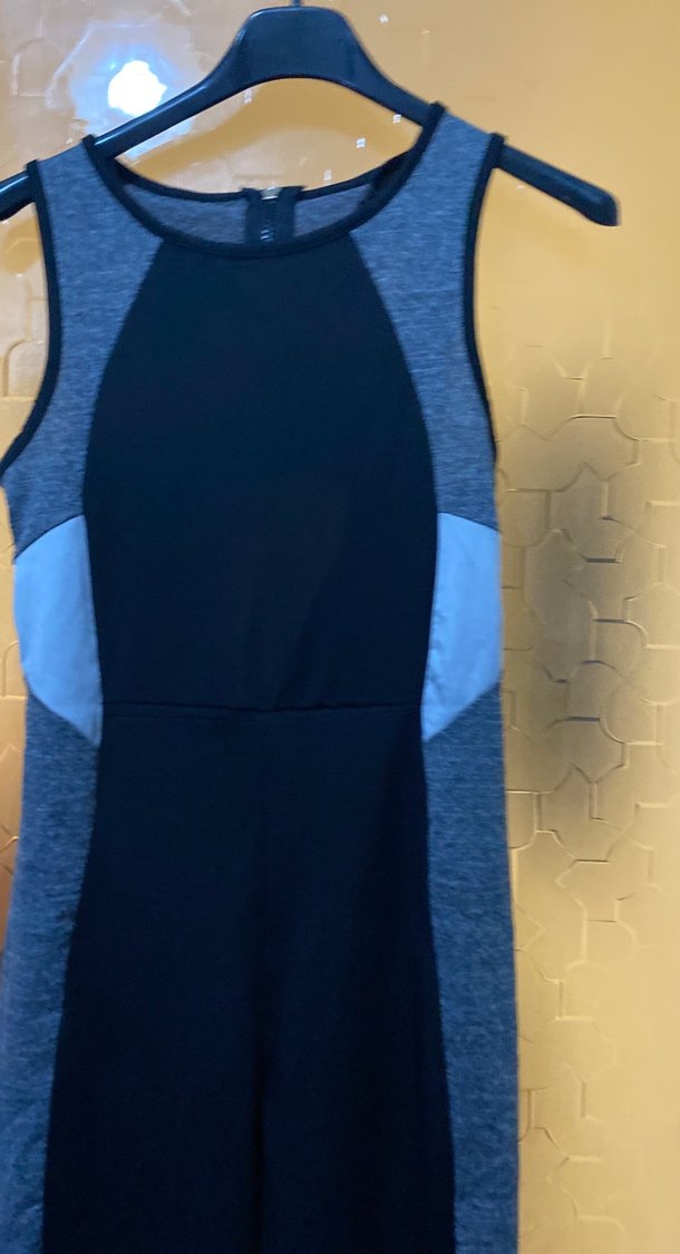 Kadın Siyah Gri Kemerli spor  Uzun Tulum - Görsel 4