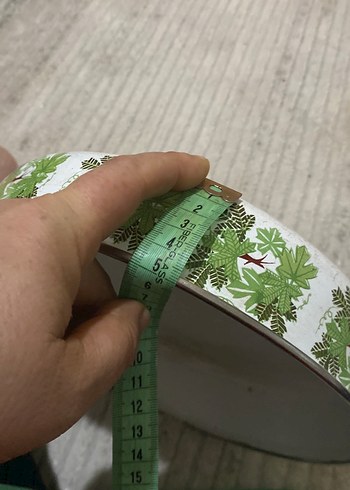 Bej ve Gri Yuvarlak emaye tepsi Kapları - Görsel 7