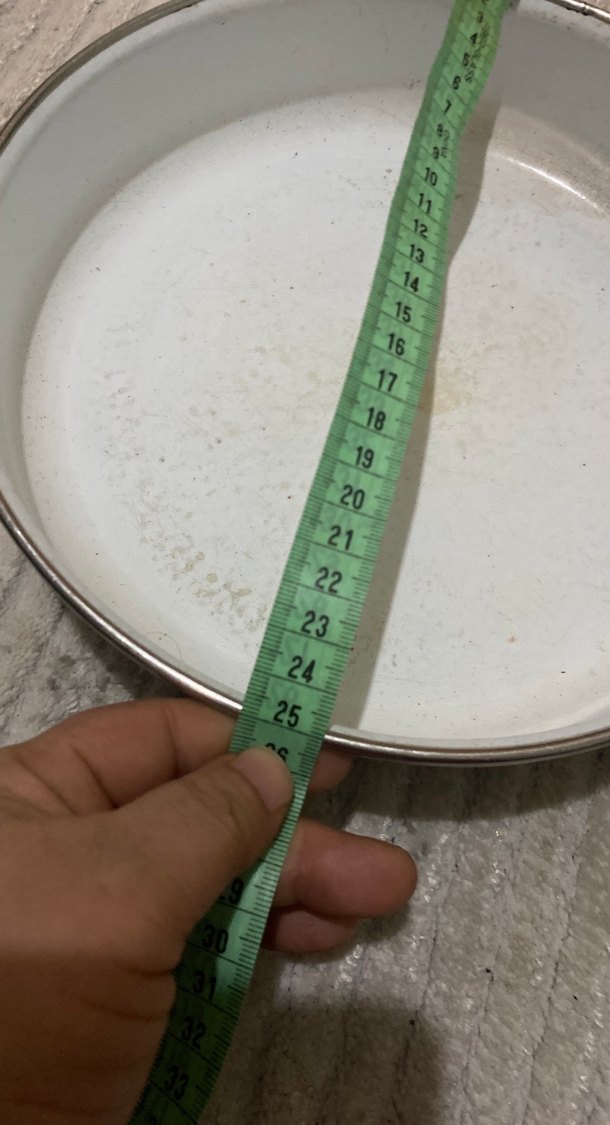 Bej ve Gri Yuvarlak emaye tepsi Kapları - Görsel 5