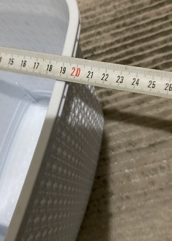 Gri Beyaz Kapaklı Saklama Sepeti - Görsel 5