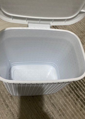 Gri Beyaz Kapaklı Saklama Sepeti - Görsel 2