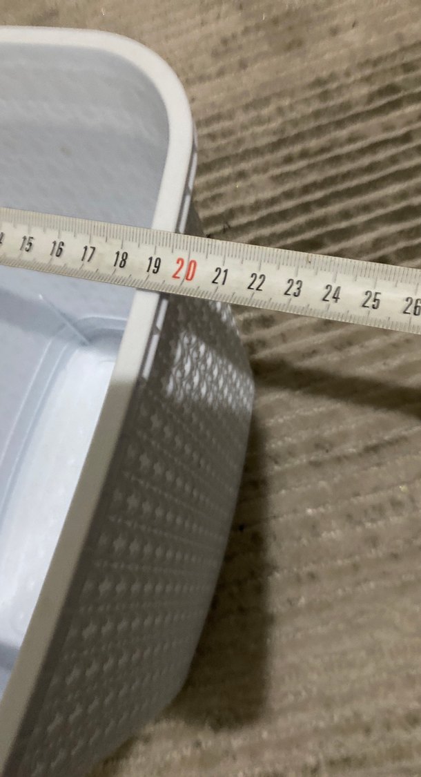 Gri Beyaz Kapaklı Saklama Sepeti - Görsel 5