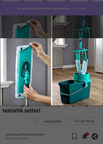 Turkuaz Temizlik Seti ve Mop