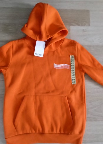 Defacto Erkek Turuncu Kapüşonlu Sweatshirt