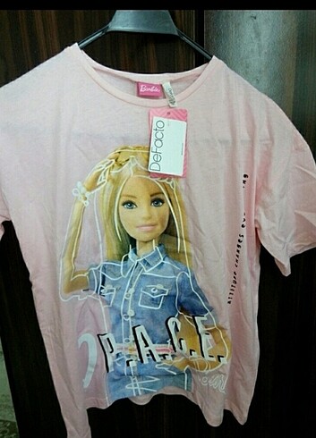 11-12 Yaş Beden Barbie lisanslı kısa kol