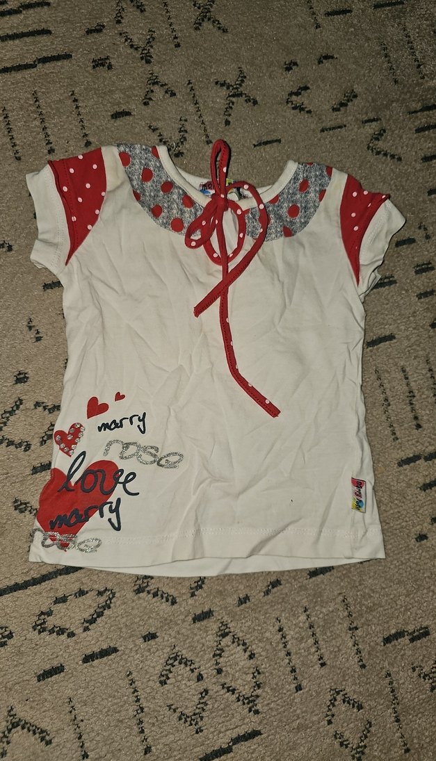 Kız Çocuk Beyaz Renkli Dantelli Tişört - Görsel 3