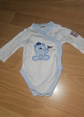 Uzun Kollu Beyaz Erkek Bebek Body - Görsel 2