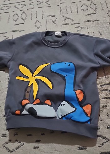 Gri Erkek Çocuk Uzun Kollu Sweatshirt - Görsel 2