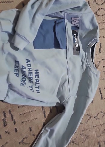 Erkek Çocuk Mavi Denim Sweatshirt - Görsel 3