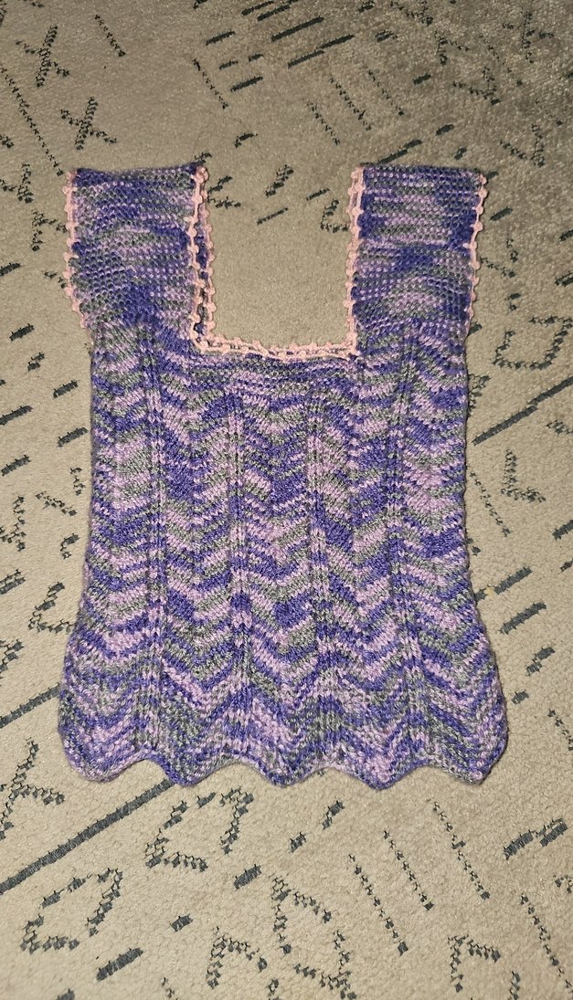 Mor Örgü Kız Çocuk Süveter - Görsel 2