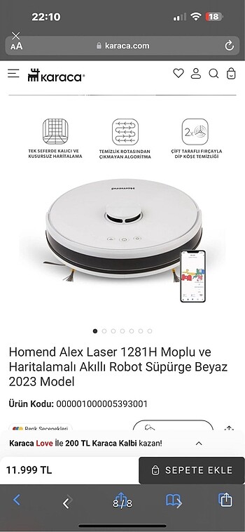 Homend robot süpürge