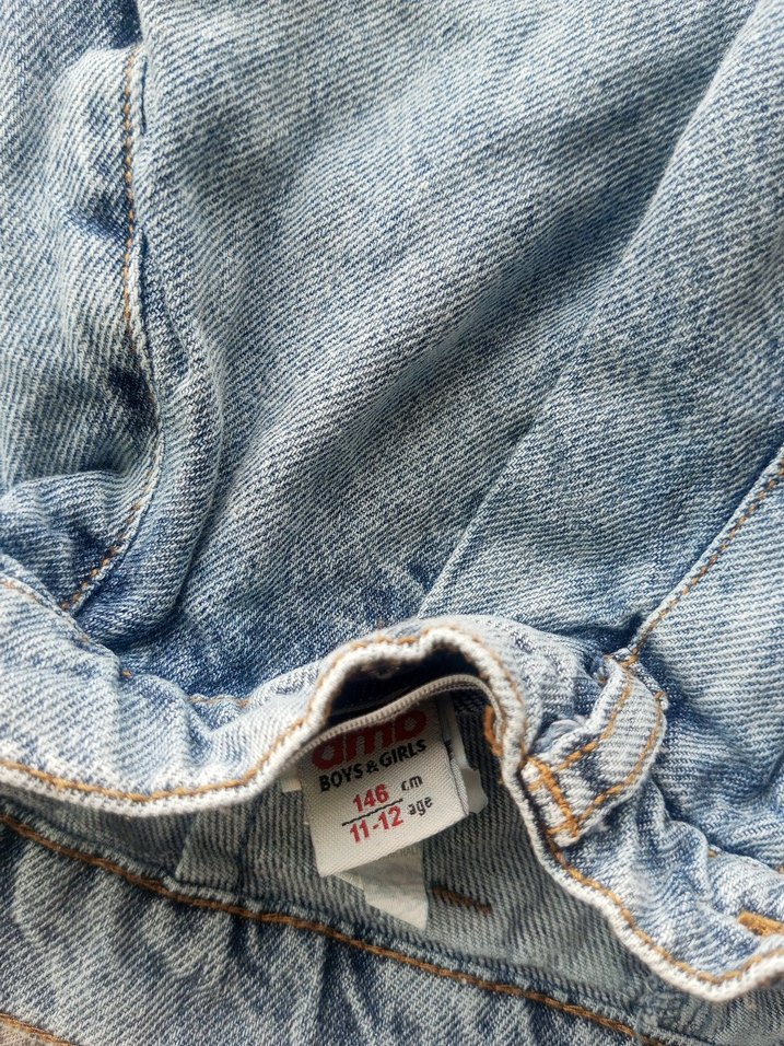 Bel Detaylı Mavi Mini Denim Şort - Görsel 3